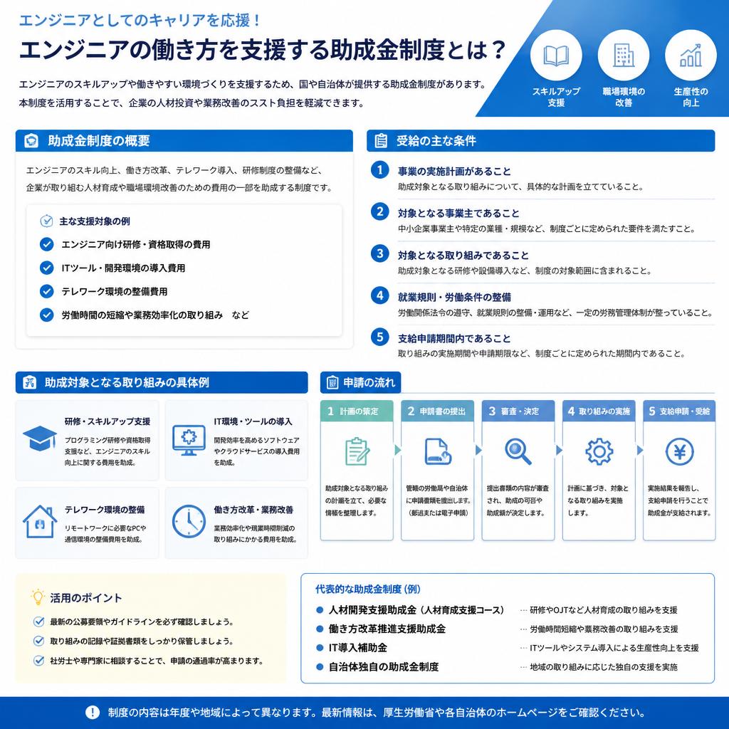助成金制度の活用：経済的なサポート
